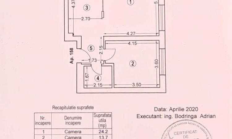 De inchiriat- 2 camere Cloud 9- 61 mp decomandat +loc parcare subteran